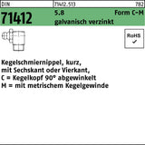 F. REYHER Kegelschmiernippel DIN 71412 Form A-M AM 8x1 SW 9, 5.8, galvanisch verzinkt