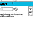 F. REYHER Gewindestift ISO 4029 M16 x 16 mm A4 Innensechskant Ringschneide