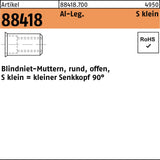 Blindnietmutter R 88418 SEKO M4 Stahl verzinkt 500 Stück