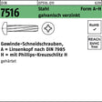 F. REYHER Nchfg. Gewindeschneidschraube DIN 7516 LIKO PH AM 3x6-H Stahl verzinkt 2000 Stück