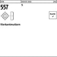 Vierkantmutter DIN 557 M5 von F. REYHER – 100 Stück, Stahl, für vielseitige Verbindungen