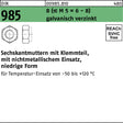 F. REYHER Sechskantmutter DIN 985 mit Klemmteil M12 verzinkt 250 Stück