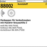 REYHER Zierkappe R 88002 für Pozidriv-Kreuzschlitz Senkschrauben, Kunststoff weiß