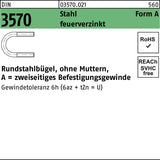 F. REYHER Rundstahlbügel DIN 3570 Form A Ø 23 mm NW 15 Stahl verzinkt 100 Stück