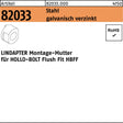 LINDAPTER Montagemutter R 82033 für HOLLO-BOLT FlushFit HBFF, Stahl galvanisch verzinkt, Ø 8 mm