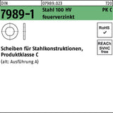 F. REYHER Unterlegscheibe DIN 7989-1 PK C 10/11 x 20 x 8 mm Stahl 100 HV