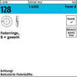Federring DIN 128 Form B 12 mm von F. REYHER – 500 Stück, gewellt, Edelstahl 1.4310
