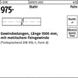 F. REYHER Gewindestange DIN 975 M24 x 2 x 1000 mm aus Stahl – Feingewinde