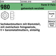 F. REYHER Sechskantmutter DIN 980 mit Klemmteil VM 8x1, galvanisch verzinkt
