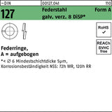 Federringe DIN 127 B 12 mm von F. REYHER – 500 Stück Federstahl galvanisch verzinkt