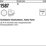 F. REYHER Sechskant-Hutmutter DIN 1587 M3, hohe Form
