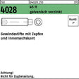 F. REYHER Gewindestift ISO 4028 Zapfen/Innensechskant M3x20 45 H galvanisch verzinkt