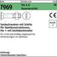 F. REYHER Senkschraube DIN 7969 U/CE Schlitz/Mutter M12x35 4.6 feuerverzinkt