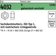 BUFAB Sechskantmutter ISO 4032 Linksgewinde M4 verzinkt – 100 Stück