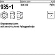 Kronenmutter DIN 935-1 M8x1 von F. REYHER – 100 Stück Fein Kronenmuttern