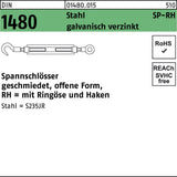 F. REYHER Spannschloss DIN 1480 offen SP-AE M6 Stahl galvanisch verzinkt 1 Stück