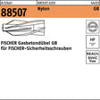 FISCHER Gasbetondübel GB 8x50/5 Nylon – 25 Stück für Sicherheitsschrauben