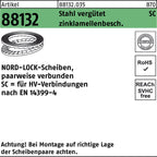 zinklamellenbeschichtet / NORD-LOCK-Scheiben, paarweise verbunden SC = für HV-Verbindungen nach EN 14399-4 / M12