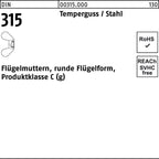 Ohne Oberflächenangabe / 4 mm / Temperguss / Stahl