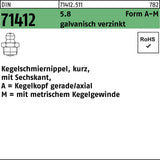 F. REYHER Kegelschmiernippel DIN 71412 Form A-M AM 8x1 SW 9, 5.8, galvanisch verzinkt