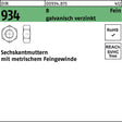 F. REYHER Sechskantmutter DIN 934 M8x1 Fein galvanisch verzinkt 1000 Stück