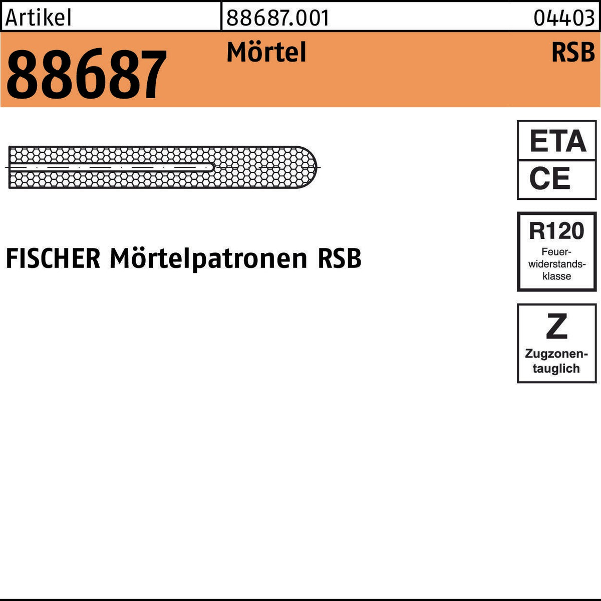 FISCHER Mörtelpatrone RSB 10 mini, 10 Stück – Verbundmörtel für chemische Befestigung