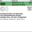Sechskantmutter DIN 985 mit Klemmteil M 45 x 3, fein, galvanisch verzinkt