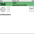 F. REYHER Schlitzmutter DIN 546 M3 Stahl galvanisch verzinkt 1000 Stück