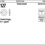 Federringe DIN 127 B 12 mm von F. REYHER – 500 Stück Federstahl Form B