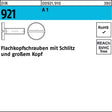 F. REYHER Flachkopfschraube DIN 921 Schlitz M3x6 A1 – 100 Stück