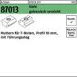 F. REYHER T-Nutenmutter R 87013 mit Führungssteg, M6, Stahl verzinkt