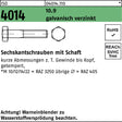 F. REYHER Sechskantschraube ISO 4014 M10x110 mm 10.9 galvanisch verzinkt