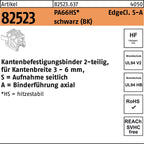 200 mm / Kantenbefestigungsbinder 2-teilig, für Kantenbreite 3 - 6 mm, S = Aufnahme seitlich A = Binderführung axial / EdgeCl. S-A