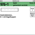 F. REYHER Gewindebolzen DIN 976 Kegelkuppen BM 6x40 Stahl galvanisch verzinkt 100 Stück