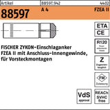 FISCHER ZYKON Einschlaganker FZEA II 10x40 M8 Stahl verzinkt 100 Stück