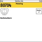 Korbmutter DIN 80704 M6 Messing von REYHER – 10 Stück