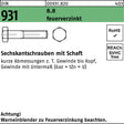 F. REYHER Sechskantschraube DIN 931 M8x35 8.8 feuerverzinkt