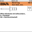 GESIPA Blindniete R 88474 Flachkopf 3,2 x 9,5 mm Aluminium/Stahl verzinkt 1000 Stück
