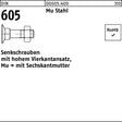 F. REYHER Senkschraube DIN 605 mit Vierkantansatz und Sechskantmutter M6x30 Mu Stahl 4.6