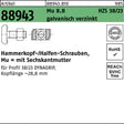 HALFEN Hammerkopfschraube M16x80 mm Mu 8.8 galvanisch verzinkt