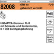 LINDAPTER Klemmen R 82008 GTW 40 FL-D – Galvanisch verzinkt, mit Schraube & Kontermutter
