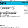 LIKO Blechschraube ISO 7049 Linsenkopf mit Spitze und Phillips-Kreuzschlitz H, 2,2 x 4,5 mm, A 2