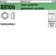 F. REYHER Setzmutter R 88106 M3/0,9 Stahl gehärtet galvanisch verzinkt 1000 Stück