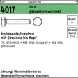 Sechskantschraube ISO 4017 VG M10x 110 10.9 galvanisch verzinkt von BUFAB – 50 Stück