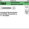 F. REYHER Linsenkopf-Blechschraube ISO 7049 Form F 4,8x9,5 mm Stahl verzinkt 500 Stück