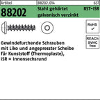 6 mm / Gewindefurchende Schrauben mit Liko und angepresster Scheibe für Kunststoff (Thermoplaste), ISR = Innensechsrund / 2,2 mm