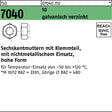F. REYHER Sechskantmutter ISO 7040 Klemmteil M10 10 galvanisch verzinkt 100 Stück