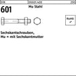 F. REYHER Sechskantschraube DIN 601 M10x30 mit Sechskantmutter, Stahl 4.6
