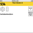 Sechskantmutter DIN 934 M6 Titan (Grade 2) 50 Stück von F. REYHER