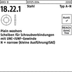 Plain washers Scheiben für Schraubverbindungen mit UNC-/UNF-Gewinde N = narrow (kleine Ausführung/SAE) / Schraubverbindungen mit UNC-/UNF-Gewinde N = narrow (kleine Ausführung/SAE) / 1/4Zoll